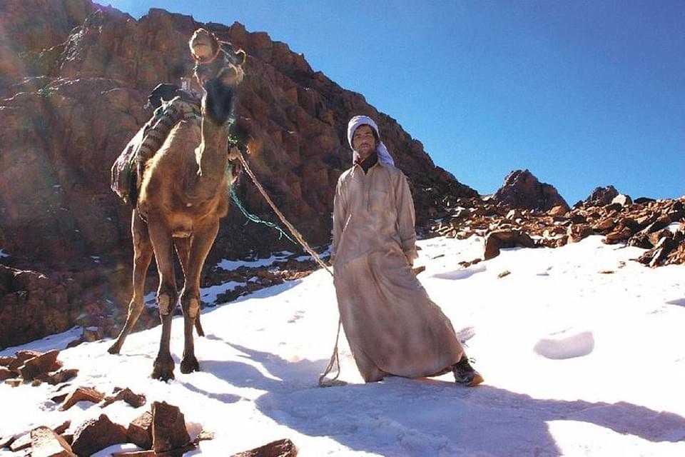 Снегопад в Египте засыпал монастырь Св. Екатерины. Фото