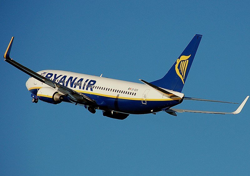 Видео: самолет авиакомпании Ryanair загорелся в воздухе
