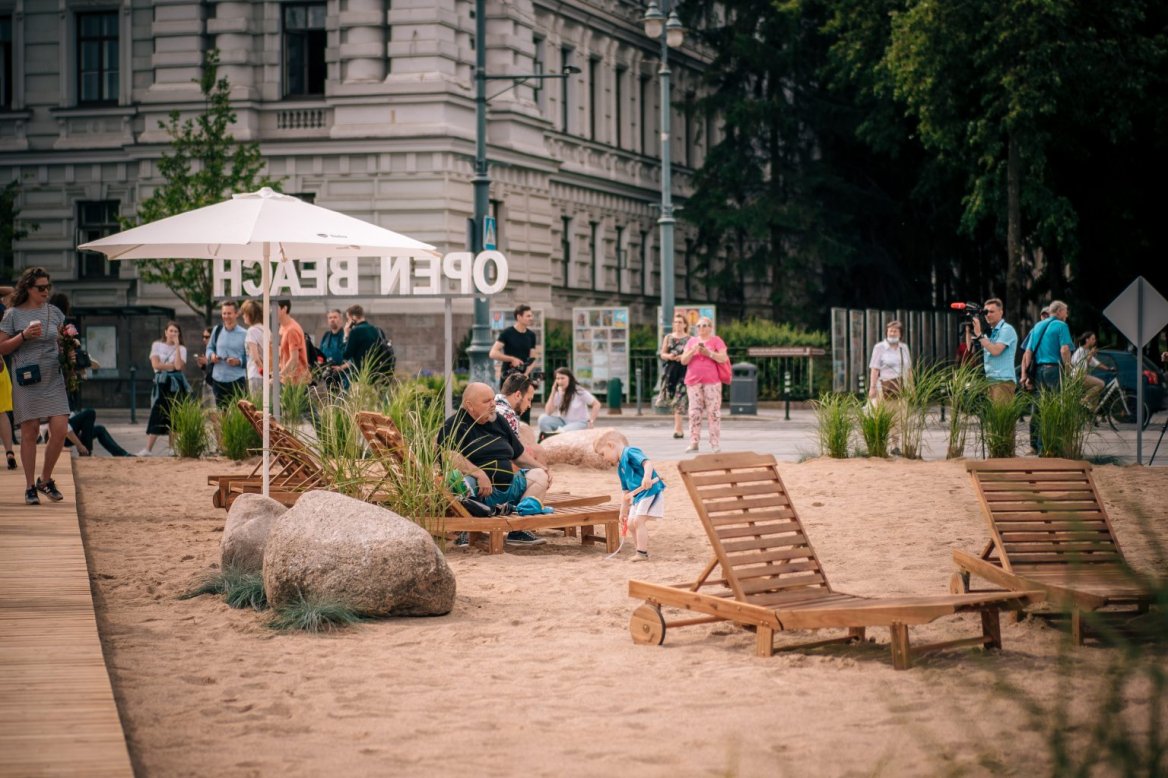 Вильнюс пляж в центре города